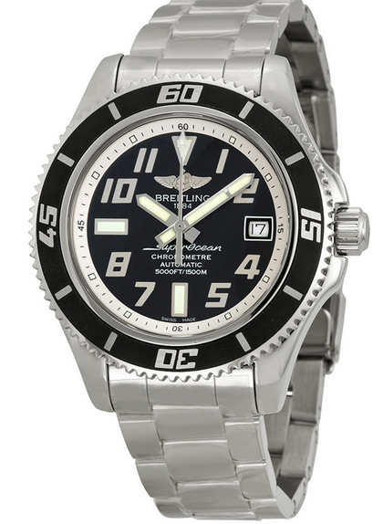Black Dials Breitling Aeromarine Superocean Replica Watches