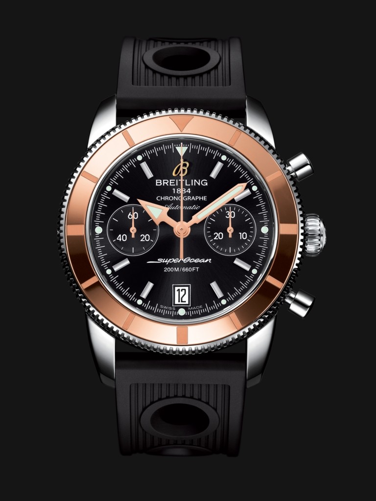 Black Rubber Straps Replica Breitling Superocean Héritage Watches
