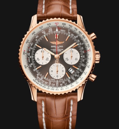 Breitling Navitimer 01 Replica Watches UK With Brown Leather Straps Of Good Quality