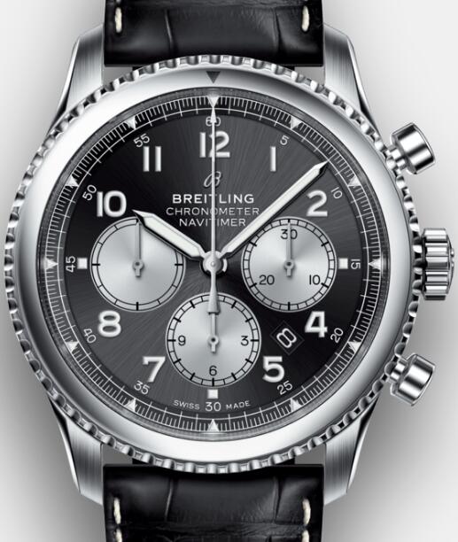 Decent Black Leather Straps Breitling Navitimer Men’s Watches UK Fake Of Noble Styles
