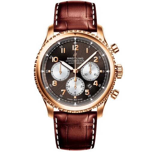 The red gold cases with brown leather straps leave males a deep impression. 