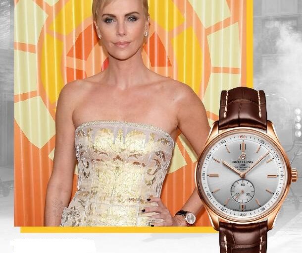 Modern Swiss Replica Breitling Premier Automatic 40 Watch Presented By Charlize Theron