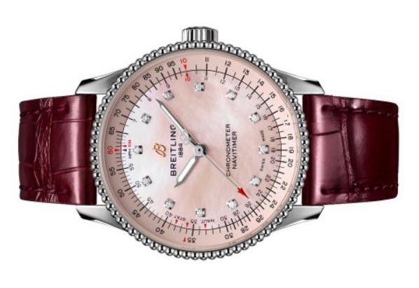 Best UK Sale Breitling Navitimer A173951A1K1P1 Automatic Replica Watches With Pink Dials For Females